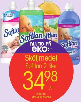 EKO Softlan Sköljmedel 2 liter erbjuda