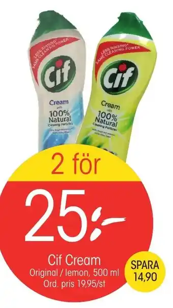EKO Cif Cream Original/lemon 500 ml erbjuda