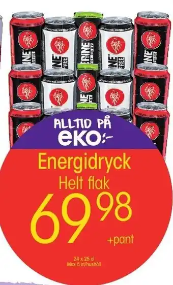 EKO Energidryck Helt flak erbjuda