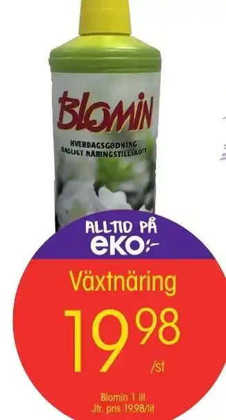 EKO Blomin 1 lit Växtnäring erbjuda
