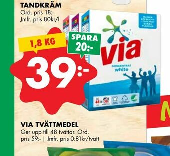 ÖoB Via tvättmedel erbjuda
