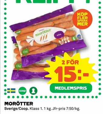 Coop Morötter erbjuda