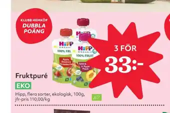 Hemköp Hipp barnmat erbjuda