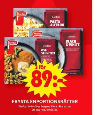 ICA Maxi Findus pastarätter erbjuda