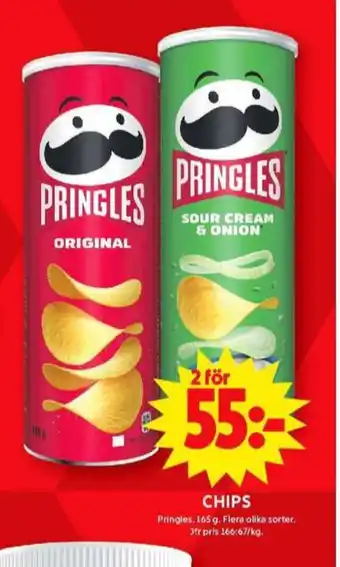 ICA Maxi Pringles chips erbjuda