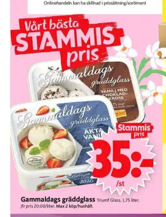 ICA Supermarket Triumf gräddglass erbjuda
