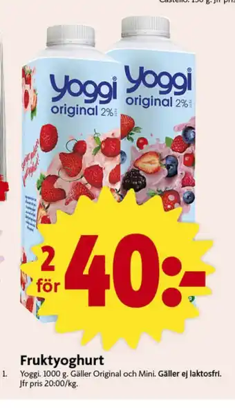 ICA Nära Yoggi yoghurt erbjuda