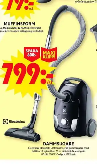 ICA Maxi Electrolux dammsugare erbjuda