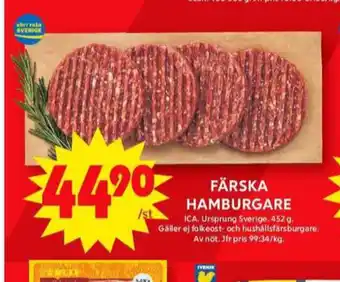 ICA Maxi Ica hamburgare erbjuda