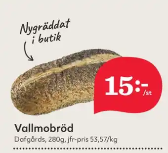 Hemköp Dafgårds butiksbakat matbröd erbjuda