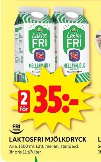 ICA Kvantum Arla lättmjölk erbjuda