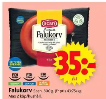 ICA Supermarket Scan falukorv erbjuda