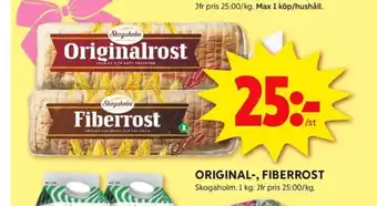 ICA Kvantum Originalrost toastbröd erbjuda