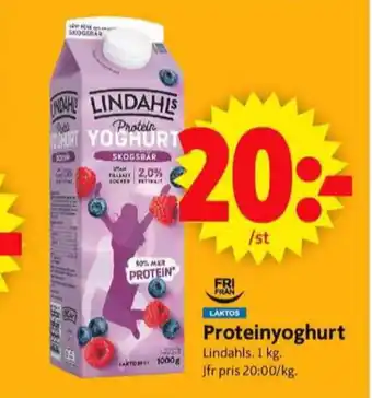 ICA Supermarket Lindahls yoghurt erbjuda