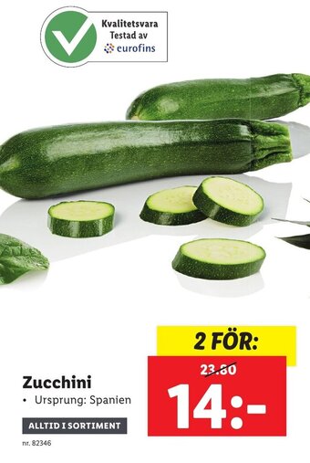 Lidl Zucchini erbjuda