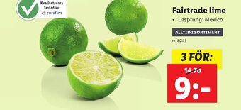 Lidl Fairtrade lime erbjuda