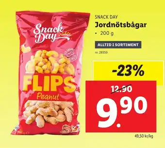 Lidl Snack Day Jordnötsbågar 200 g erbjuda