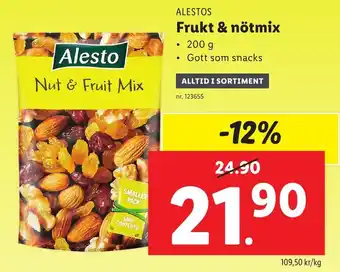 Lidl Alestos Frukt & Nötmix 200 g erbjuda