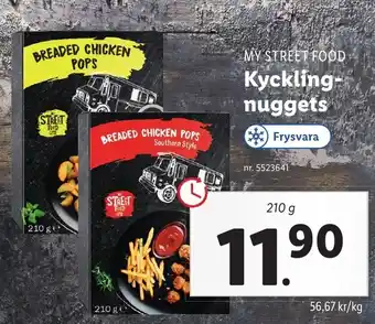 Lidl My Street Food Kycklingnuggets 210 g erbjuda
