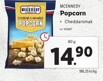 Lidl McEnnedy Popcorn Cheddarsmak 80 g erbjuda