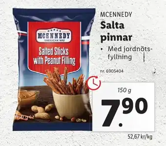 Lidl McEnnedy Salta pinnar 150 g erbjuda