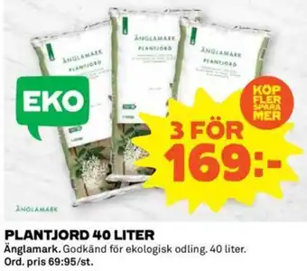 Coop PLANTJORD 40 LITER erbjuda