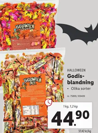Lidl Halloween Godisblandning 1 kg, 1,2 kg erbjuda