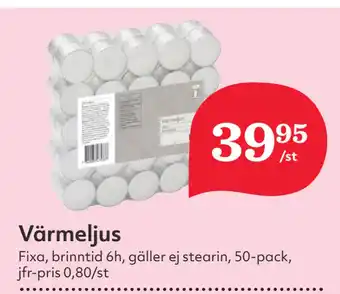 Hemköp Värmeljus erbjuda