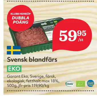 Hemköp Svensk blandfärs erbjuda