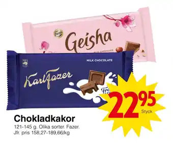 Matöppet Chokladkakor erbjuda