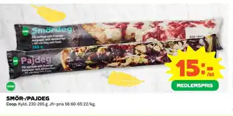 Coop Daglivs SMÖR-/PAJDEG erbjuda