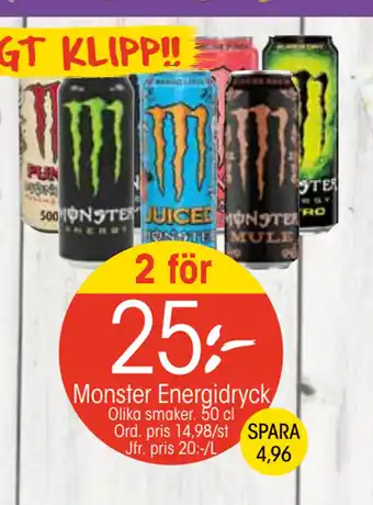 EKO Monster Energidryck erbjuda