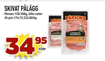 Nelins SKIVAT PÅLÄGG erbjuda