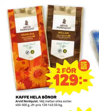 Stora Coop KAFFE HELA BÖNOR erbjuda