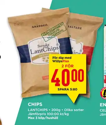 Willys CHIPS erbjuda