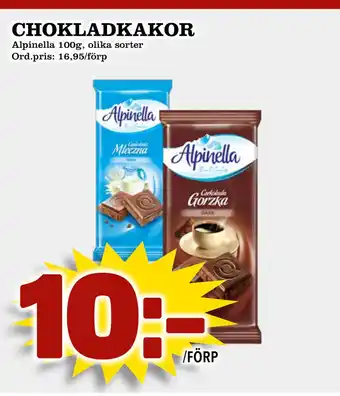 Supergrossen CHOKLADKAKOR erbjuda