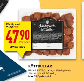 Willys KÖTTBULLAR erbjuda