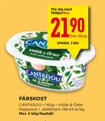 Willys FÄRSKOST erbjuda