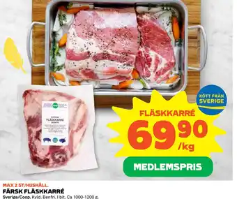 Coop FÄRSK FLÄSKKARRÉ erbjuda