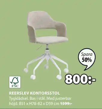 JYSK REERSLEV KONTORSSTOL erbjuda