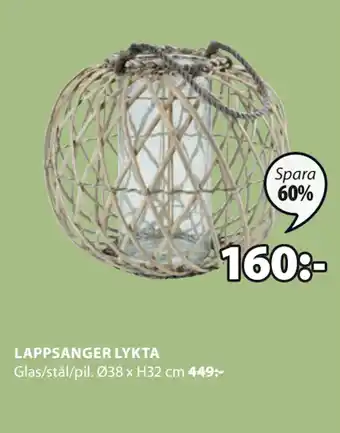 JYSK LAPPSANGER LYKTA erbjuda