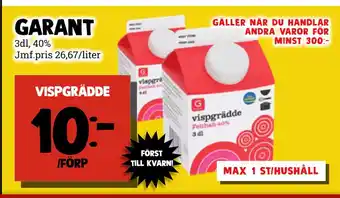 MatArket GARANT erbjuda