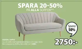 JYSK EGEDAL SOFFA erbjuda