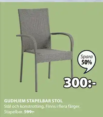 JYSK GUDHJEM STAPELBAR STOL erbjuda