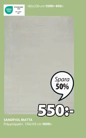 JYSK SANDFIOL MATTA erbjuda