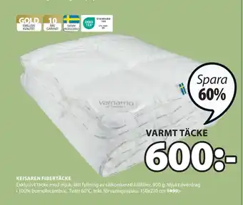JYSK KEISAREN FIBERTÄCKE erbjuda