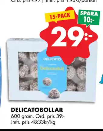 ÖoB DELICATOBOLLAR erbjuda