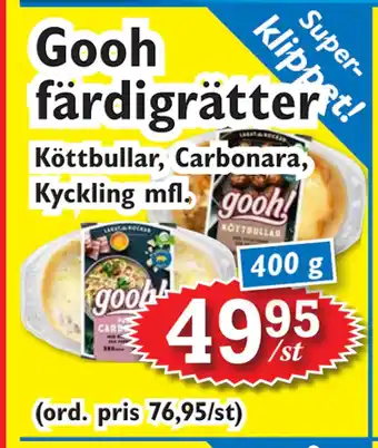 T-jarlen Gooh färdigrätter erbjuda