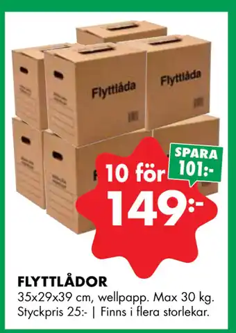 ÖoB FLYTTLÅDOR erbjuda