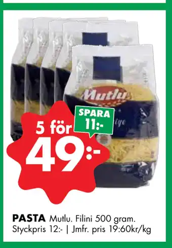 ÖoB PASTA erbjuda